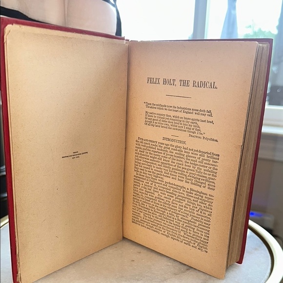 Antique Embossed Book “Felix Holt, the Radical” by George Eliot-Lovell Edition - Picture 7 of 13